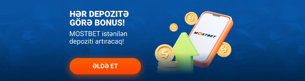 Mostbet kazinosunun əsas xüsusiyyətlərini və təkliflərini vurğulayan, gözəgələn və cəlbedici banner.